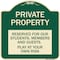 Signmission Private Property Reserved for Our Students Members and Guests Play at Your Own Risk, G-1818-23250 A-DES-G-1818-23250 - alternate 1